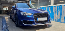 Bara Fata compatibil cu AUDI A3 8V 2012-2015 Sedan Saloon Convertible RS3 Brilliant Black Design - Img 8