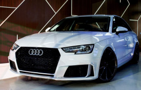 Bara Fata cu grile de bara compatibil cu AUDI A4 B9 8W (2016-2018) Quattro RS4 Design - Img 7