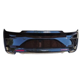 Bara Spate compatibil cu VW Scirocco Facelift 2014-2017, dubla evacuare, fara gauri pentru senzorii de parcare, culoare negru lucios - Img 6