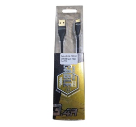 Cablu Premium USB Tip A cu USB Tip C pentru incarcare rapida telefon pana la 3.4A, lungime 1 metru, negru