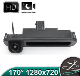 Camera marsarier HD, unghi 170 grade cu StarLight Night Vision FORD FOCUS 3 Hatchback/Break pe manerul de la hayon