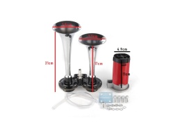 Claxon Auto, Goarne auto cu 2 pipe, 12V cu Compresor Electric, 150dB - Img 6