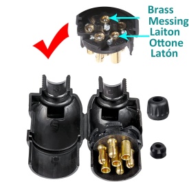 Conector pentru remorca, tata cu 7 pini, 12V, fisa priza remorca plastic - Img 2