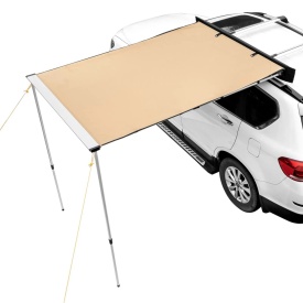 Copertina laterala auto mare de 2 x 2,4 m, retractabila, impermeabila, UV50+ cu geanta de depozitare, inaltime reglabila, potrivita pentru camion, SUV, autoutilitare, rulote - Img 10
