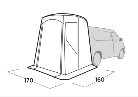 Cort camping tip copertina pentru haion masina Easy Camp Krossbu Mini, 160x170 cm pentru Peugeot Rifter, Citroën Berlingo, VW Caddy - Img 6