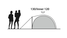 Cort camping tip cupola cu 2 camere, potrivit pentru 3 persoane, 330x200x130 cm, Outwell Tent Cloud 3 - Img 12