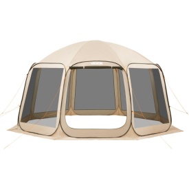 Cort evenimente gradina, 4500 x 4250 x 2450 mm, cort pliabil pentru 12-15 persoane, acoperit portabil cu baldachin, geanta de transport, plasa laterala, tarusi de sol, pentru gradina, terasa, activităti in aer liber, culoare bej