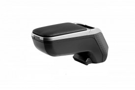 Cotiera Armster 2 piele ecologica, negru cu gri, cu suport SMART FORTWO 2014->, +cablu 12V, fara Cool Mediapaket - Img 2