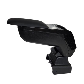 Cotiera auto neagra cu buzunar compatibila Skoda Fabia II 2007-2014, piele ecologica - Img 6