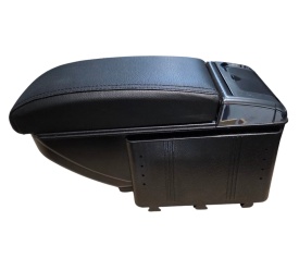 Cotiera universala Premium Luxury, cu inaltime ajustabila, interior capitonat si iluminat, porturi USB si suport pahar, piele ecologica - Img 9