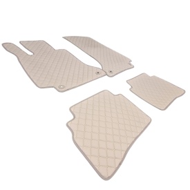 Covorase auto, mochete auto piele ecologica compatibile Mercedes clasa C W205 2014-2021, culoare bej - Img 2