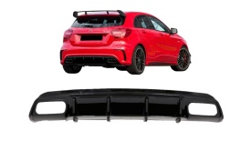 Difuzor Bara Spate Compatibil cu MERCEDES A-Class W176 Facelift 2012-2018 A45 Design - Img 1