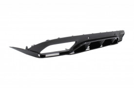 Difuzor Bara Spate compatibil cu Mercedes C-Class C205 A205 Coupe Cabriolet 2014-2019 C63 Edition 1 Design Negru Lucios - Img 3