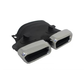 Difuzor Bara Spate cu Ornamente Toba Crom compatibil Mercedes E-Class W213 Sport Line 2016-2019 E63 Design - Img 12