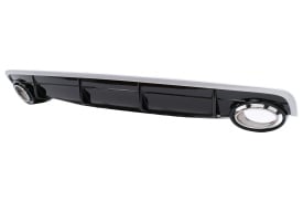 Difuzor Bara Spate Evacuare Dubla compatibil cu Audi Q7 4M 2015-2019 Bara S-Line - Img 6