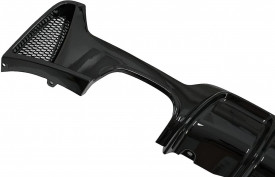 Difuzor Bara Spate Evacuare Dubla compatibil cu BMW Seria 4 F32 F33 F36 2013-2019 Negru Lucios - Img 5