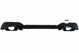 Difuzor Bara Spate Evacuare Dubla si Tobe Ornament compatibil cu BMW 3 Series G20 G28 Sedan G21 Touring 2019-> M340i M Look Negru - Img 2