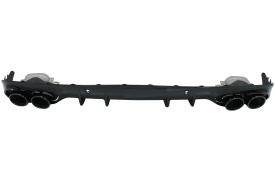 Difuzor Bara Spate Evacuare Dubla si Tobe Ornament compatibil cu Mercedes C-Class C205 A205 Coupe Cabriolet 2014-2019 C43 Design Night Package - Img 4