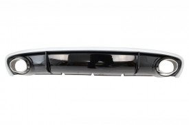 Difuzor Bara Spate si Ornamente Evacuare compatibil cu AUDI A4 B8 Facelift 2012-2015 Sedan Avant RS4 Design - Img 2