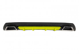 Difuzor bara spate universal , ELITE PLUS B Design, negru mat cu galben