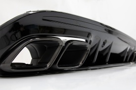 Difuzor cu Ornamente de evacuare compatibil cu Mercedes C-Class W205 S205 2014-2020 C63S Design pentru bara AMG Sport Line - Img 8