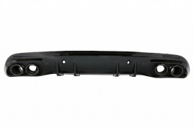 Difuzor cu ornamente evacuare compatibil cu Mercedes C-Class W205 S205 2014-2020 C43 Design pentru bara AMG Sport Line - Img 2