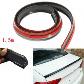 Eleron auto universal din cauciuc tip M negru lungime 150 cm x 3 cm latime cu capete din plastic - Img 2