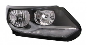 Far Dreapta H15/H7, electric, cu motor, culoare cromat, culoare semnalizator transparent compatibil VW TIGUAN 2007-2016