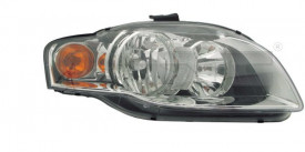 Far Dreapta H7/H7, electric, cu motor, culoare negru sau cromat, culoare semnalizator portocaliu compatibil AUDI A4 B7 2004-2007