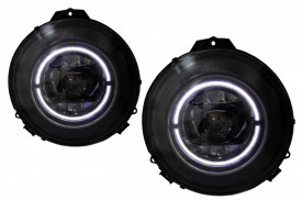 Faruri Bi-Xenon Look compatibil cu MERCEDES G-Class W463 (2005-2017) Negru Facelift 2018 Design - Img 7