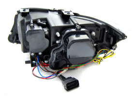 Faruri Bi-Xenon U-Led 3D Angel Eyes compatibil cu BMW Seria 3 E90 E91 2008-2011 Fundal gru - Img 5