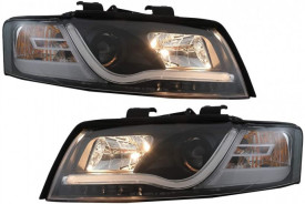 Faruri compatibil cu Audi A4 8E (10.2000-10.2004) Lumini de Zi LED DRL Negru - Img 2