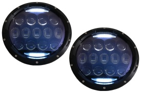 Faruri Full LED CREE Dublu Proiector Halo DRL compatibil cu Jeep Wrangler TJ & JK (1997-2018) - Img 1