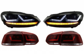 Faruri Osram LED compatibil cu VW Golf 6 VI 2008-2012 cu Stopuri LEDriving Semnal Dinamic - Img 1