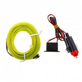 Fir cu neon 2 Metri, 12V culoare galben