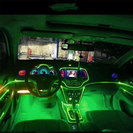 Fir cu neon 2 Metri, 12V culoare Verde - Img 3