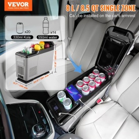 Frigider auto 12 volti cu cotiera, congelator portabil 15L, racitor cu compresor 12V 24V 240V pentru exterior, camping, autoturism, camion, rulota - Img 3
