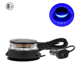 Girofar cu LED de 24W, cu magnet si ventuza, 12V-24V, lumina albastra, E9 E-Mark - Img 7