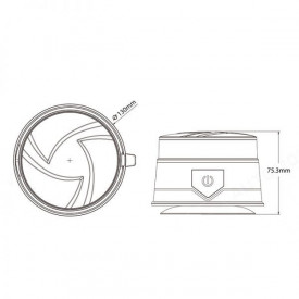 Girofar LED, prindere cu magnet, 14W, 12-24 V, cu acumulator, buton on-off si telecomanda, E-Mark - Img 4