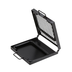 Gratar pliabil camping cu picioare, plasa de otel rezistent, 57x28, 5x23 cm, geanta de transport, pentru gatit flacara deschisa - Img 11