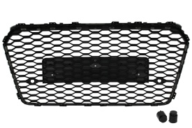 Grila Bara Fata compatibil AUDI A7 4G Facelift 2015-2017 RS7 Design Negru Lucios - Img 7