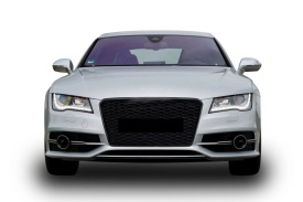 Grila Bara Fata compatibil Audi A7 4G Pre-Facelift (2010-2014) RS7 Design Negru Lucios - Img 5