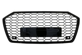 Grila Bara Fata compatibil cu Audi A6 C8 4K 2018-> RS6 Design Negru Lucios - Img 1
