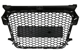 Grila Centrala Fara Emblema compatibil cu Audi A1 8X Pre Facelift (2010-2014) RS1 Design Negru Lucios - Img 7