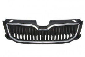Grila centrala negru cu insertie crom compatibil cu SKODA OCTAVIA III 2012-2016