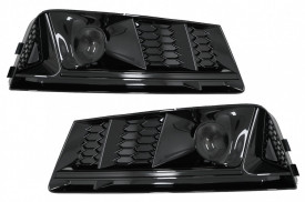 Grile Laterale compatibil cu Audi A4 B9 Sedan Avant 2016-2018 RS4 Desing Negru - Img 2