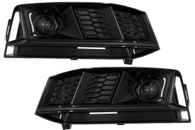 Grile Laterale compatibil cu Audi A4 B9 Sedan Avant 2016-2018 S-Line RS4 Design Negru