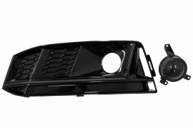 Grile Laterale compatibil cu Audi A4 B9 Sedan Avant 2016-2018 S-Line RS4 Design Negru - Img 3