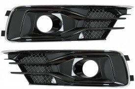 Grile Laterale compatibil cu AUDI A6 C7 4G Facelift 2015-2018 Negru Lucios - Img 2