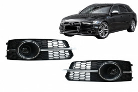 Grile Laterale compatibil cu Audi A6 C7 4G S Line Facelift 2015-2018 Crom - Img 7
